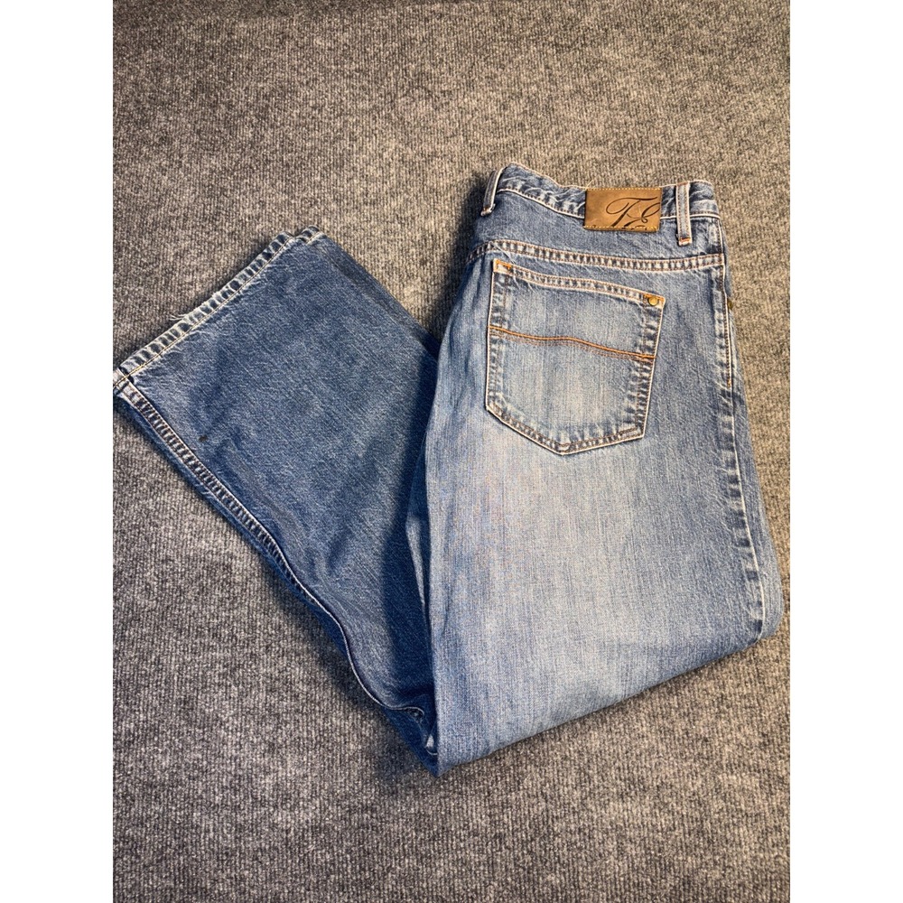 Tasso Elba Jeans Men's 36x29‎ Blue Denim Straight Leg Classic Fit Light Wash